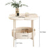 Modern Simplicity Four-Leaf Clover Round PP End Table 2-Tier For Living Room