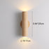 Traditional Japanese Rubber Wood Cylinder LED Wall Sconce Lamp For Bedroom