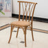 Traditional Vintage Round Rectangular Crossover Wood Dining Chair Backrest For Dining Room