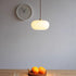 Modern Minimalist Copper Glass Wood Persimmon Shaped 1-Light Pendant Light For Dining Room