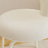 Contemporary Creative Cloud Shape Lambswool Upholstered Swivel Vanity Stool Backrest For Bedroom