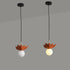 Modern Simplicity Resin Leaf Texture Glass Ball Shade 1-Light Pendant Light For Dining Room