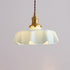 Contemporary Creative Brass Flower Glass Shade 1-Light Pendant Light For Living Room