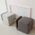 Modern Simplicity Fabric Wood Sponge Cube Vanity Stool Backless For Bedroom