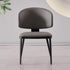 Modern Minimalist Square Cushion Microfiber Leather Carbon Steel Dining Chair Backrest For Dining Room