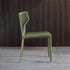 Modern Minimalist Square Leather Carbon Steel Frame Dining Chair Wing Back Armless For Dining Room