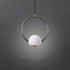 Contemporary Nordic Aluminum Circle Ring Liftable LED Pendant Light For Bedroom