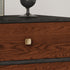 Contemporary Retro Rectangular Wood Grain Metal Nightstand 2-Drawer For Bedroom