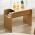 Modern Minimalist Solid Wood C-Shaped Side Table Storage Cabinet For Living Room