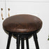 Traditional Vintage Round Quad Stand Wood Plate Iron Bar Stool Backrest For Dining Room