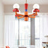 Contemporary Creative Colorblock Geometry Block Resin Cheese Design 4-Light Chandelier For Dining Room