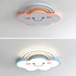 Contemporary Creative Rainbow Cloud Acrylic Shade LED Flush Mount Ceiling Light For Bedroom