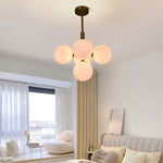 Contemporary Creative Moon Orb Iron PLA 5/13 Light Chandelier For Living Room