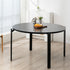 Contemporary Retro Round Wood Poplar Core Panel Dining Table For 2/4 Seats