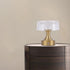 Contemporary Simplicity Round Acrylic Shade Aluminum Base USB Rechargeable LED Table Lamp For Bedroom