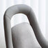 Contemporary Scandinavian Curved Leather Metal Tapered Legs Dining Chair Backrest For Dining Room