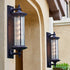 Contemporary Retro Waterproof Aluminum Glass Cylinder 1-Light Wall Sconce Lamp For Garden