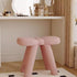 Contemporary Scandinavian Lambswool Butterfly Design Vanity Stool For Bedroom