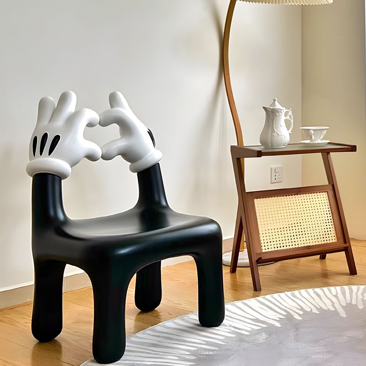 Contemporary Creative Childlike Resin Square Chair Backrest For Living Room