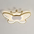 Contemporary Nordic Kids Iron Aluminum Silica Acrylic Butterfly LED Flush Mount Ceiling Light For Bedroom