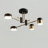 Contemporary Scandinavian Iron Acrylic Round LED Semi-Flush Mount Ceiling Light For Living Room