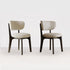 Contemporary Simplicity Round Soft Velvet Wooden Frame Dining Chair Backrest Armless For Dining Room