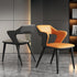 Contemporary Scandinavian Leather Fabric Carbon Steel Sponge Square Wing Dining Chair Backrest Armrest For Dining Room