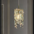 Modern Art Deco Cylinder Hardware Crystal 1-Light Pendant Light For Living Room