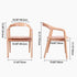 Modern Minimalist Arched Curve Frame Solid Wood Linen Dining Chair Backrest Armrest For Dining Room