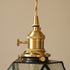 Traditional Vintage Polygonal Brass Stained Glass 1-Light Pendant Light For Living Room