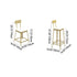 Modern Minimalist Square Leather Upholstered Iron Frame Bar Stool Backrest Footrest For Dining Room