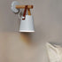 Modern Minimalist Wood Iron Cylinder 1-Light Wall Sconce Lamp For Bedside