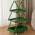 Modern Art Deco Removable Christmas Tree Glass Stainless Steel Side Table 3-Tier For Living Room