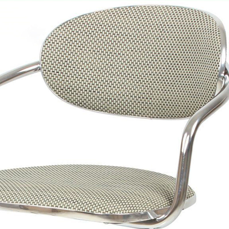 Contemporary Scandinavian Half Round Wicker Hardware Bar Stool Backrest For Dining Room