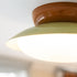 Contemporary Scandinavian Macaron Geometric Semicircle Shade LED Semi-Flush Mount Ceiling Light For Living Room