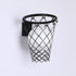 Modern Art Deco Kids Iron Glass Basketball Hoop 1-Light Wall Sconce Lamp For Bedroom