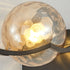 Modern Simplicity Iron Water Pattern Glass Ball Shade 1-Light Wall Sconce Lamp For Bedroom