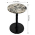 Modern Minimalist Round Bead String Base Marble Wood Coffee Table For Living Room