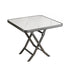 Modern Minimalist Square Marble Metal Dining Table For 4 Seats