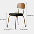 Modern Minimalist Square Metal Leather Four Legs  Dining Chair Backrest For Dining Room