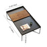 Contemporary Industrial Rectangular Iron Wood Coffee Table For Living Room