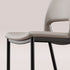 Contemporary Nordic Square Curved Upholstered Hollowed Out Leather Carbon Steel Dining Chair Backrest For Dining Room