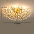 Modern Luxury Semicircular Dendritic Iron Crystal 10/12 Light Semi-Flush Mount Ceiling Light For Living Room