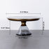 Contemporary Luxury Round Glass Stainless Steel Coffee Table 1-Tier For Living Room