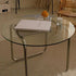 Modern Minimalist Round Glass Stainless Steel Coffee Table For Living Room