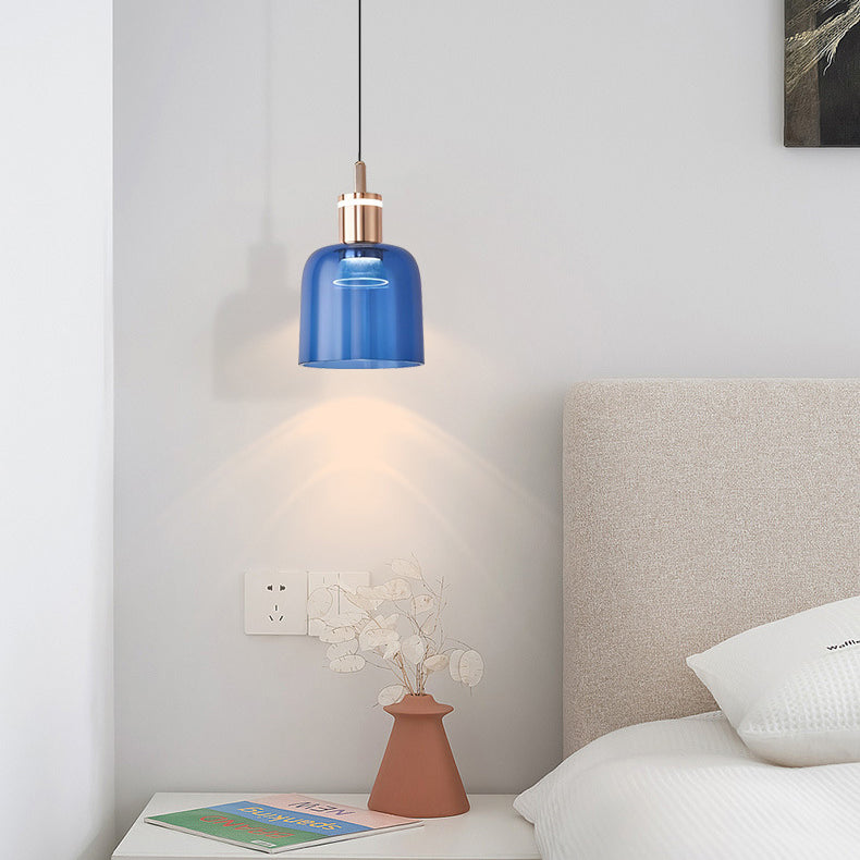 Contemporary Scandinavian Liftable Aluminum Acrylic Cup Shape LED Pendant Light For Bedroom