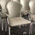 Modern Simplicity Microfiber Leather Stainless Steel Sponge Square Wraparound Dining Chair Backrest Armrest For Dining Room