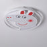 Contemporary Creative Kids Iron Acrylic Round Pig LED Flush Mount Ceiling Light For Bedroom