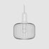 Contemporary Nordic Round Oval Pumpkin Stainless Steel Striped Glass 1-Light Pendant Light For Living Room