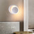 Modern Minimalist Round Rotatable Aluminum PC LED Wall Sconce Lamp For Bedroom